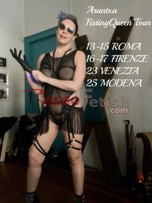 Arantxa Meccanica, rigger e dominante, attiva nella scena bdsm locale e nazionale